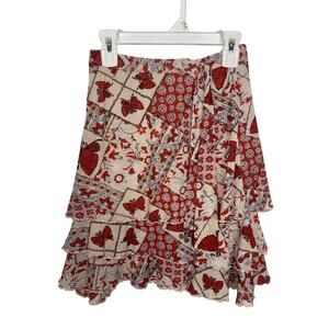 Y2K Candies Butterfly Patchwork Boho Tiered Flowy Skirts XS/S Garden Fairy